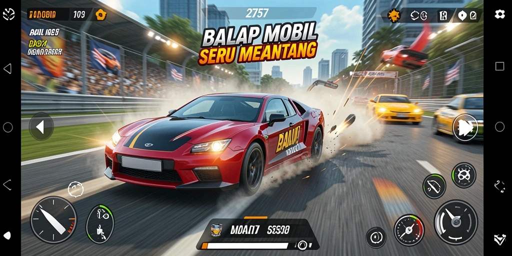 Gameplay Racing yang intens dan realistis dari 2757.