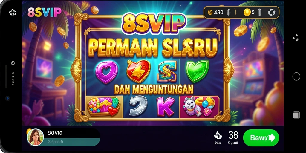 Tangkapan layar utama <strong>8SVIP</strong> menampilkan aksi gameplay slot yang mendebarkan.