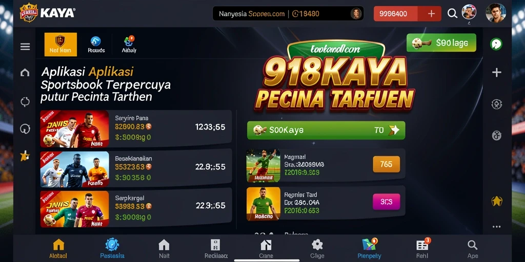 Tampilan antarmuka 918KAYA yang menarik dan mudah digunakan.