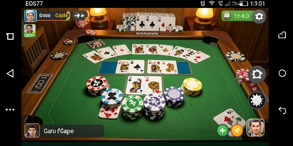 Screenshot gameplay menunjukkan keseruan saat bermain Gaple.