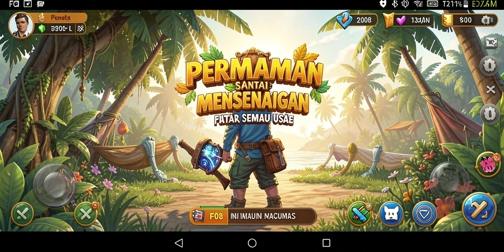 Screenshot F08 menampilkan gameplay yang penuh warna dan menarik.