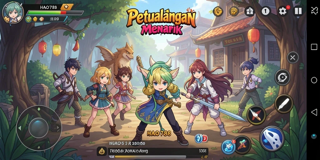 Tampak permainan HAO788 dengan karakter anime yang menawan.