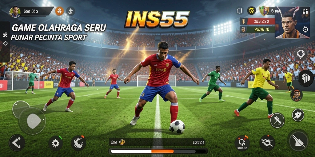 Tampilan gameplay seru dalam game olahraga INS55.