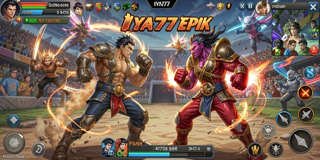 Screenshot IYA777 menampilkan aksi pertarungan yang seru dan mendebarkan.