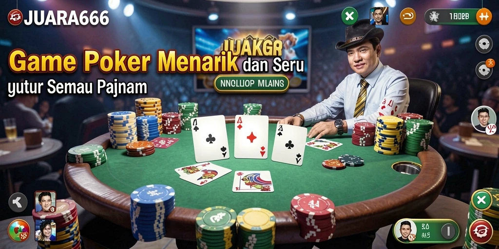 Screenshot JUARA666 menampilkan gameplay Poker yang seru dan menegangkan.