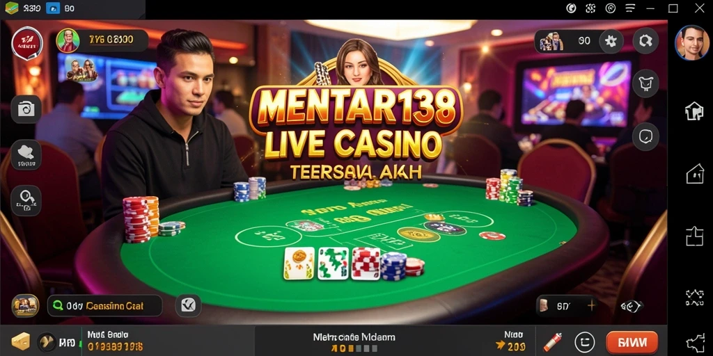 Screenshot MENTARI138 menampilkan dealer langsung dalam aksi permainan Live Casino.
