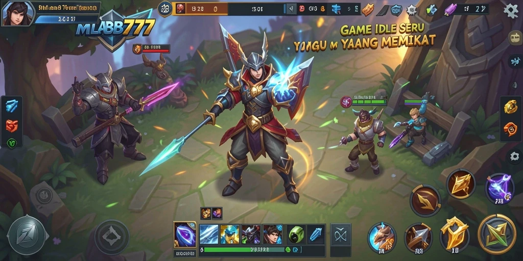 Tangkapan layar gameplay <strong>MLBB777</strong> menampilkan karakter beraksi dalam mode Idle yang menyenangkan.