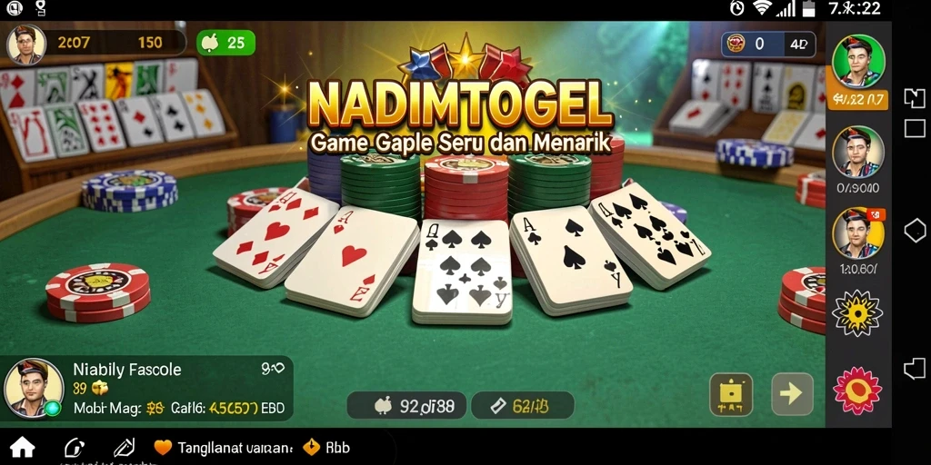 Gameplay seru NADIMTOGEL saat bermain Gaple