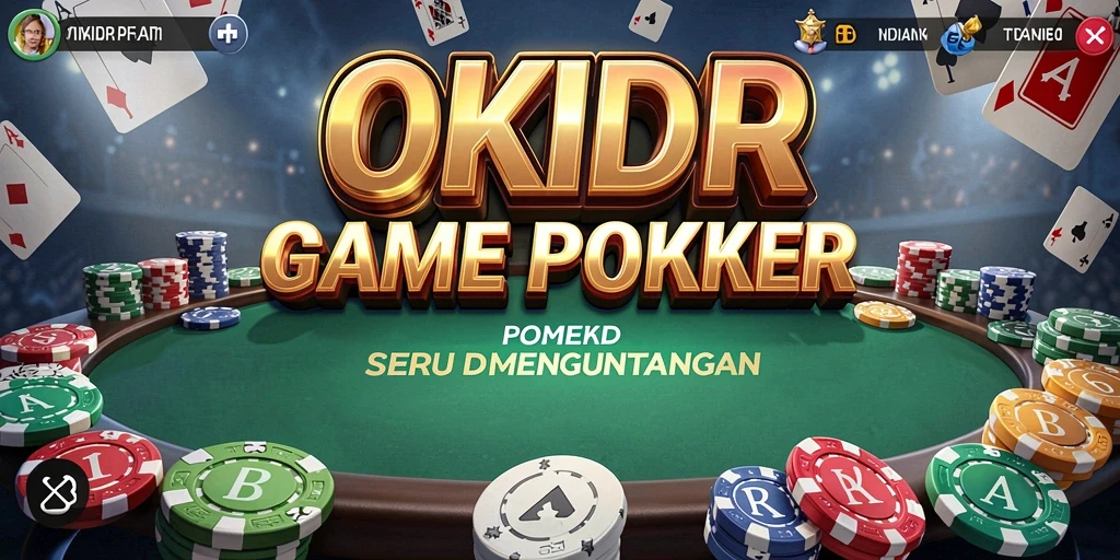 Tampilan gameplay menarik dalam permainan Poker OKIDR.