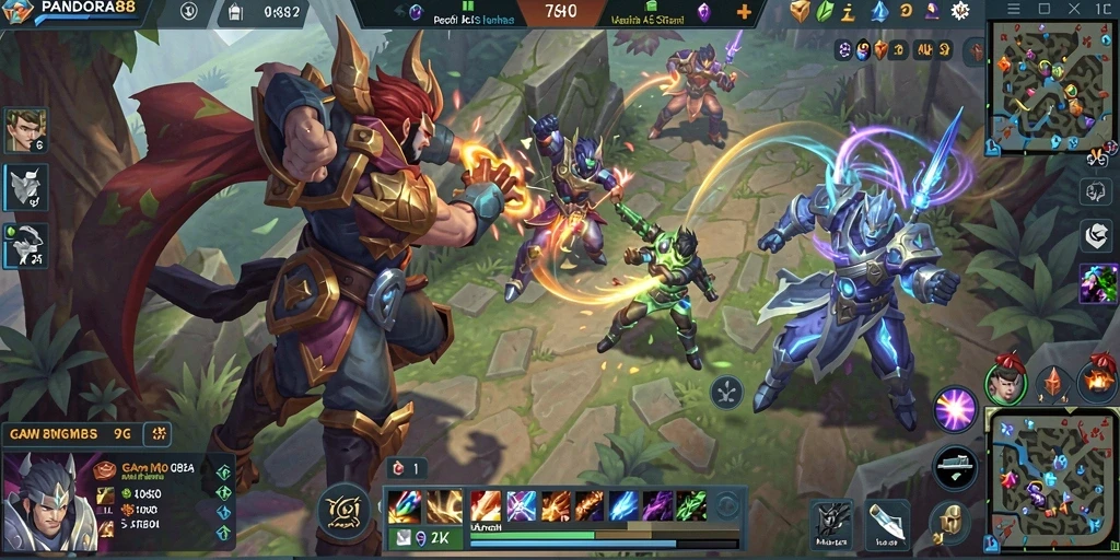 Tampilan gameplay interaktif yang memukau di PANDORA88.