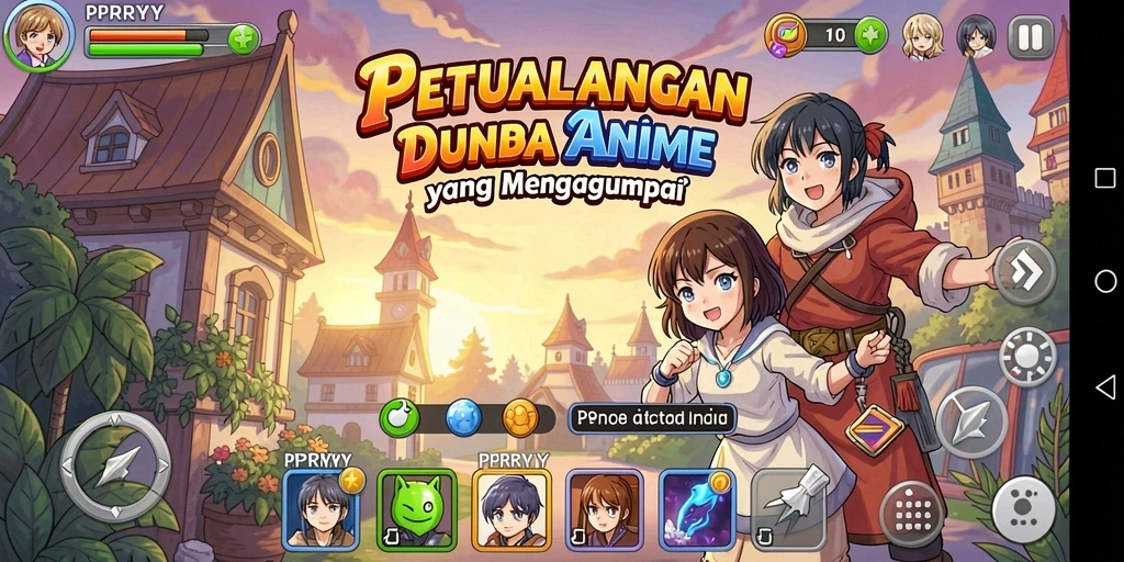 Screenshot PPRRYY menampilkan karakter utama dalam aksi bertempur.
