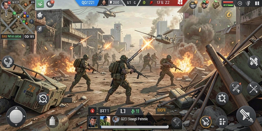 Tampilan gameplay menarik dari QQ1221 dengan strategi SLG.