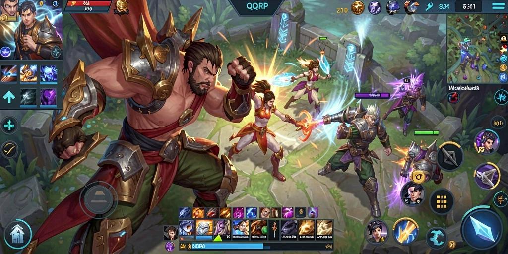 Gameplay seru dalam pertarungan tim di QQRP