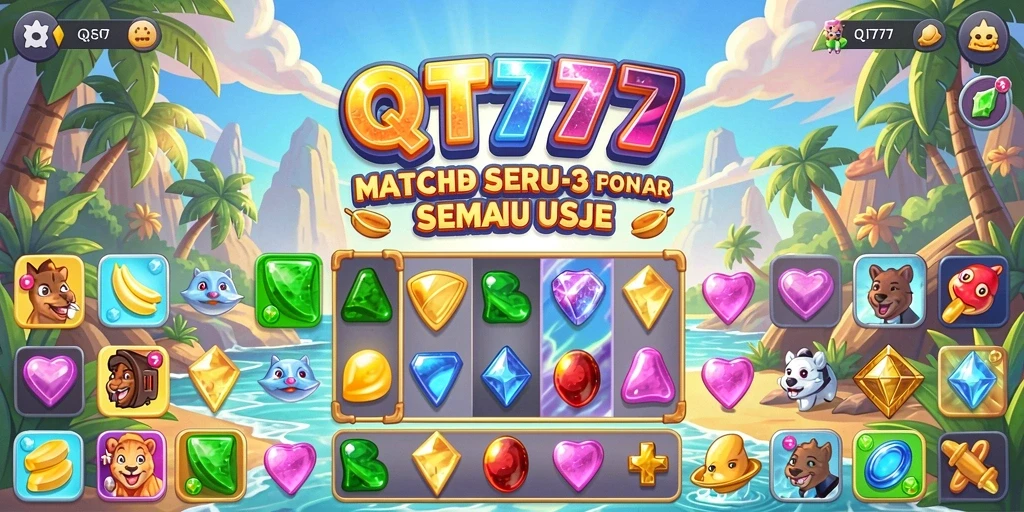 Tampilan gameplay QT777 yang penuh warna dan menarik.