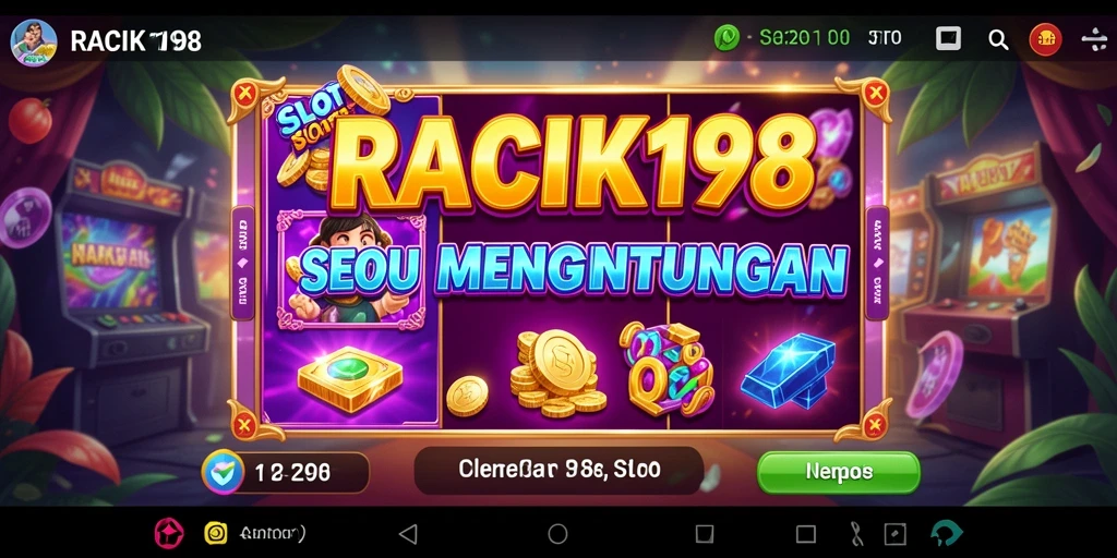 Tampilan gameplay slot yang menegangkan di RACIK198.