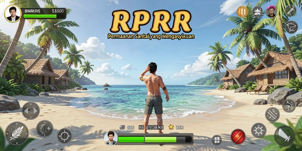 Screenshot gameplay RPRR yang menampilkan suasana bermain yang ceria.