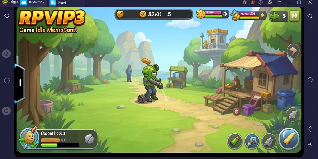 Tampilan gameplay RPVIP3 yang santai dan menyenangkan.