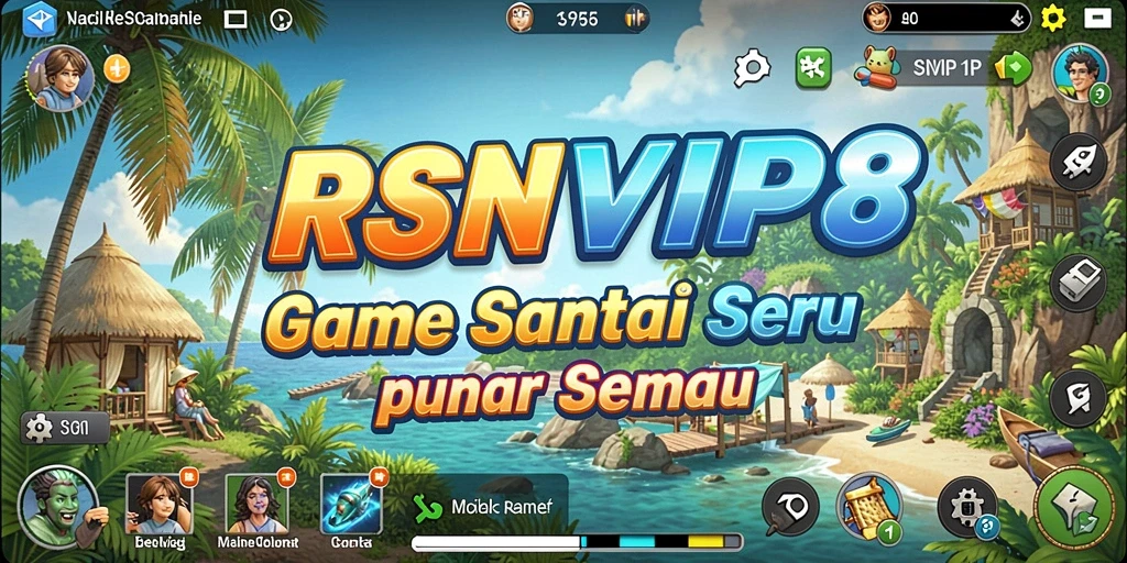 Screenshot gameplay RSNVIP8 menampilkan suasana ceria dan interaktif.
