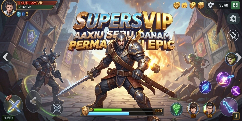 Tampilan gameplay seru dari SUPERSVIP dengan aksi yang mendebarkan.