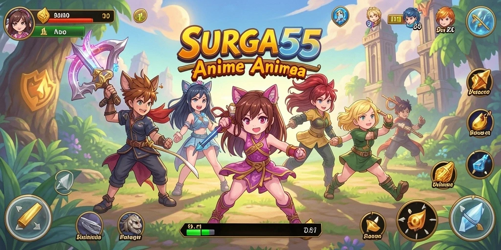 Tampilan gameplay yang memukau dalam SURGA55.