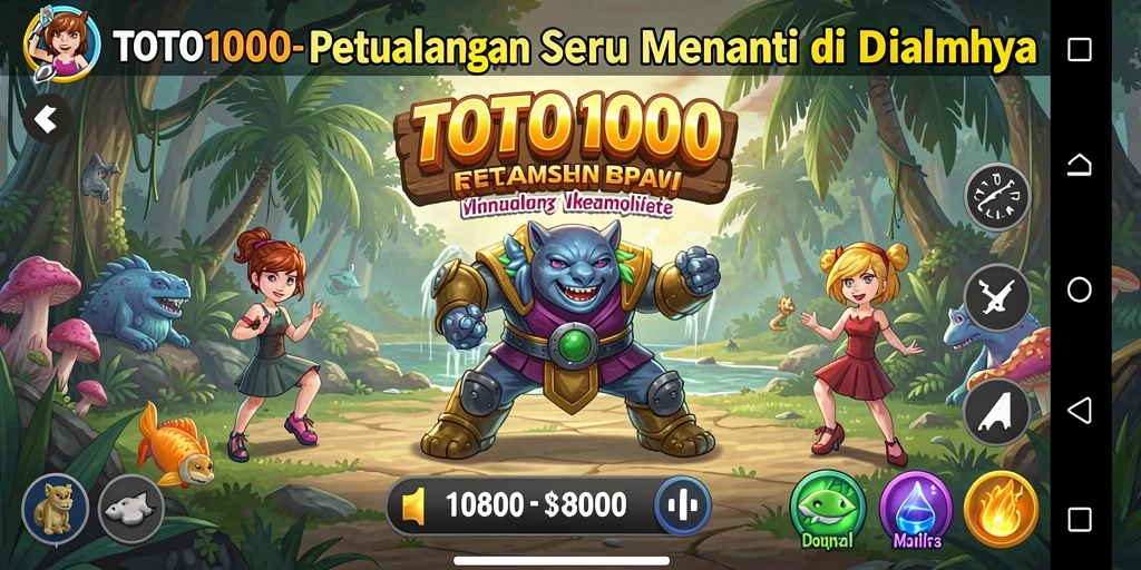 Tangkapan layar TOTO1000 menampilkan pengalaman gameplay petualangan yang mendebarkan.
