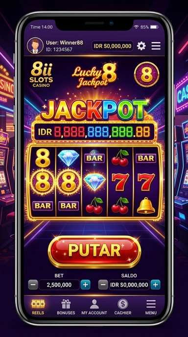 Tampilan beranda 8ii yang menarik dan mudah dinavigasi.